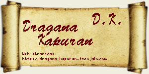 Dragana Kapuran vizit kartica